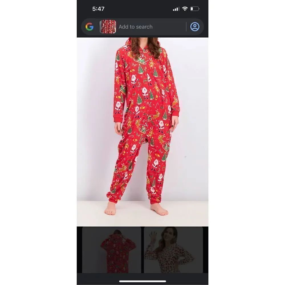 Adult Christmas Fleece Hooded One Piece Outfit xxL